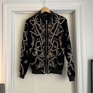 Embroidered bomber jacket